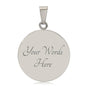 Festive Drumming Scene Customizable Circle Pendant Silver Necklace