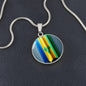 Vincy Flag Customizable Circle Pendant Necklace