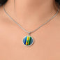 Vincy Flag Customizable Circle Pendant Necklace