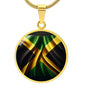 Jamaica Flag Customizable Circle Pendant Necklace