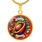 Grenada - Home of Nutmeg Customizable Circle Pendant Necklace