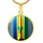 Vincy Flag Customizable Circle Pendant Necklace