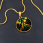 Jamaica Flag Customizable Circle Pendant Necklace