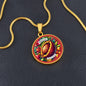 Grenada - Home of Nutmeg Customizable Circle Pendant Necklace