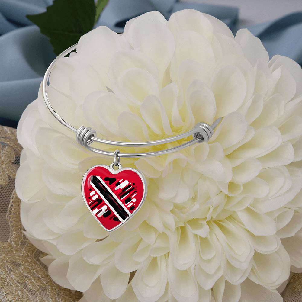 Trini And Proud Customizable Heart Bangle