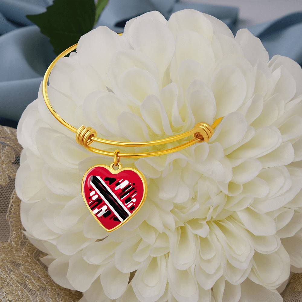Trini And Proud Customizable Heart Bangle