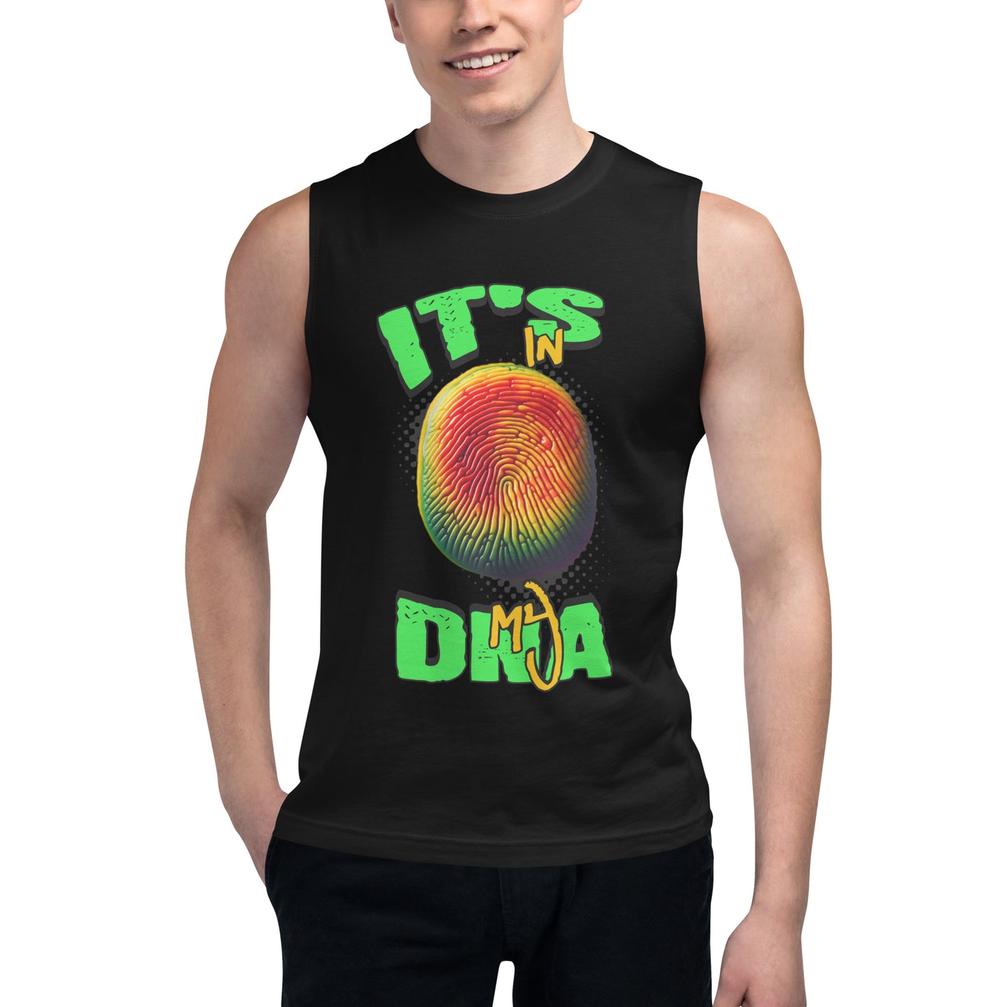 It's In My DNA Grenada Thumbprint Muscle Shirt