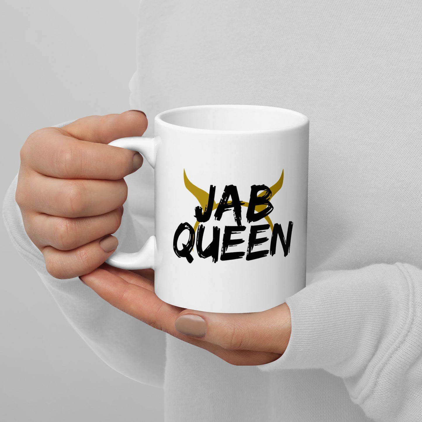 Jab Queen White Glossy Mug