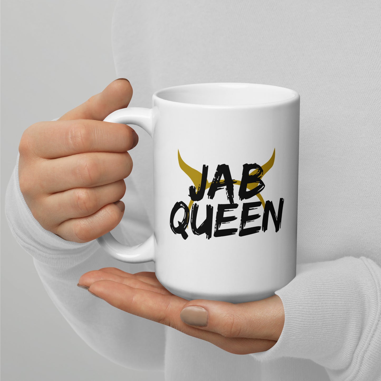 Jab Queen White Glossy Mug