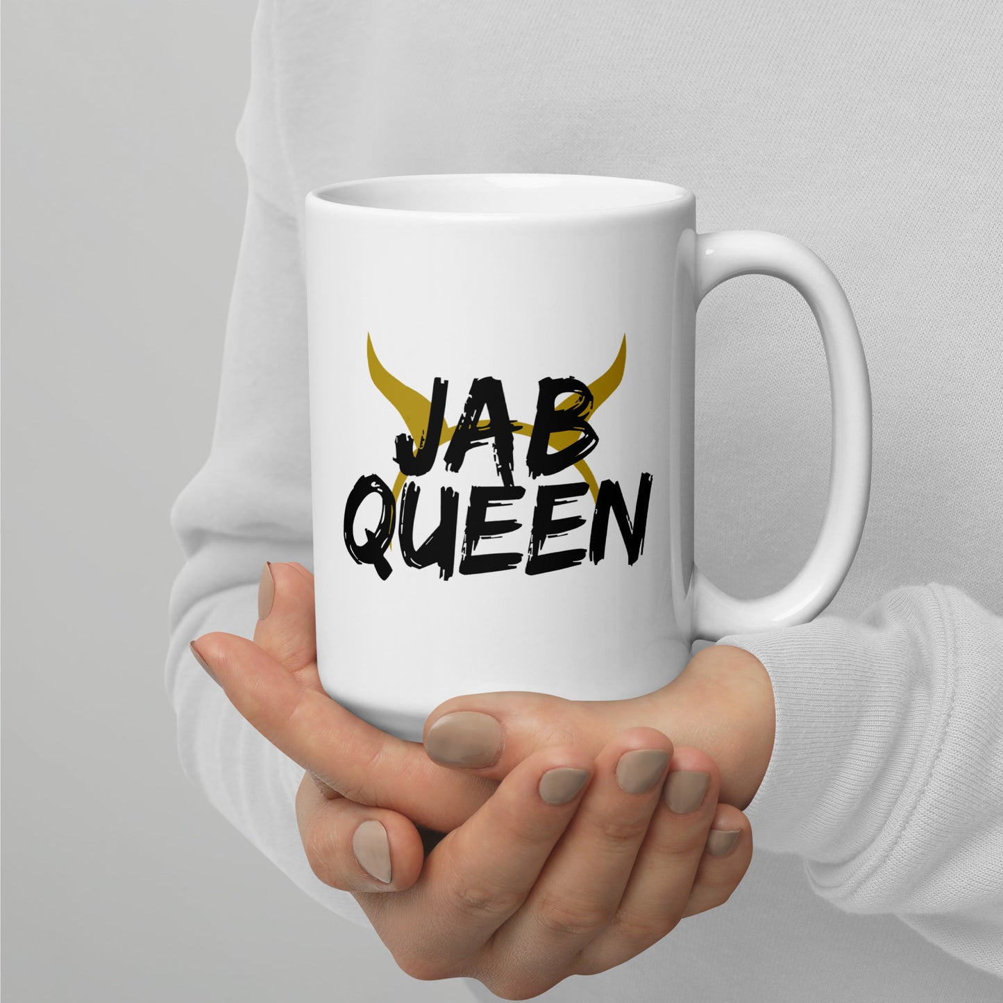 Jab Queen White Glossy Mug