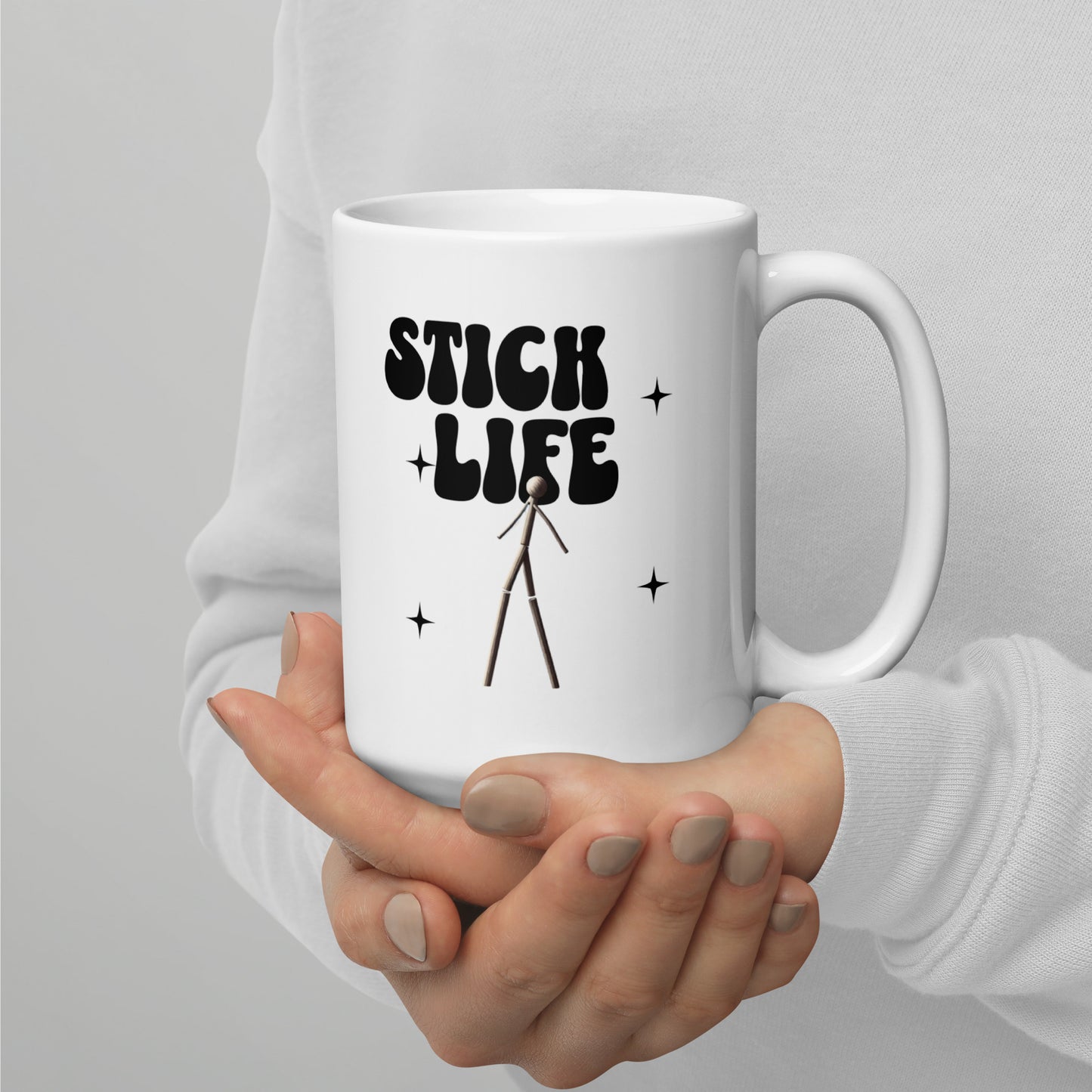 Stick Life Moko Jumbie White Glossy Mug