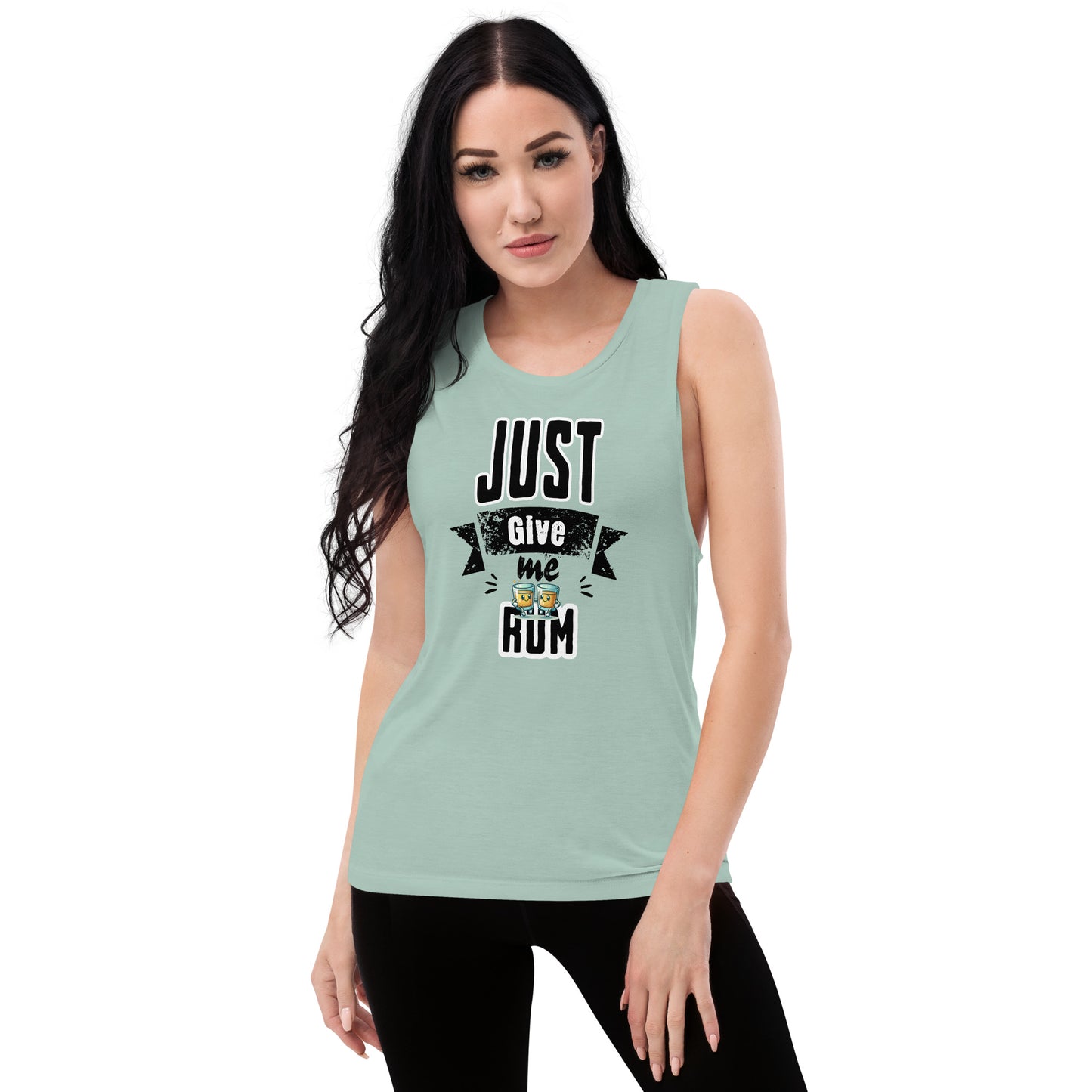 Just Give Me Rum Ladies’ Muscle Tank