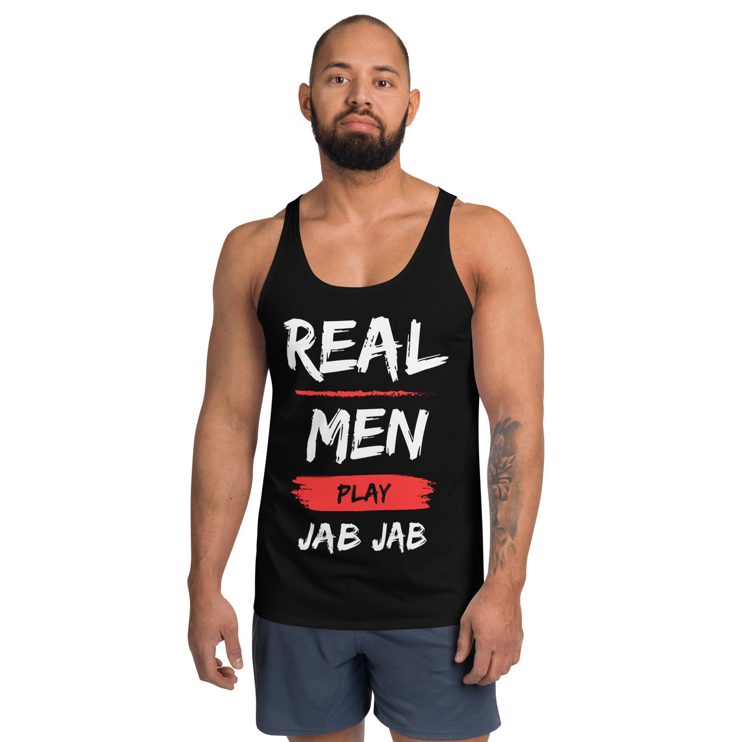 Real Men Play Jab Jab Men's Tank Top