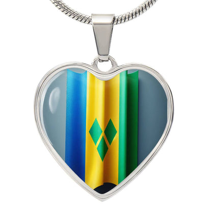 Vincy Flag Customizable Heart Pendant Necklace