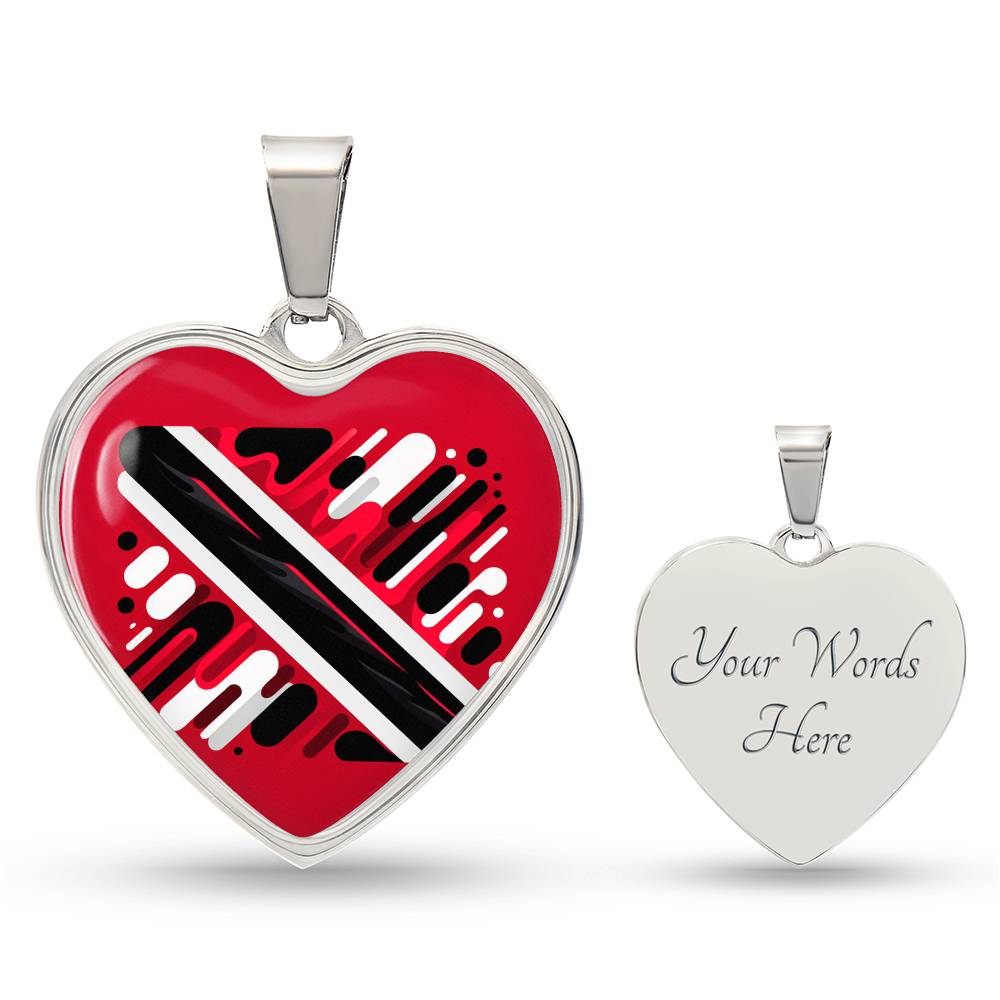 Trini And Proud Customizable Heart Pendant Necklace