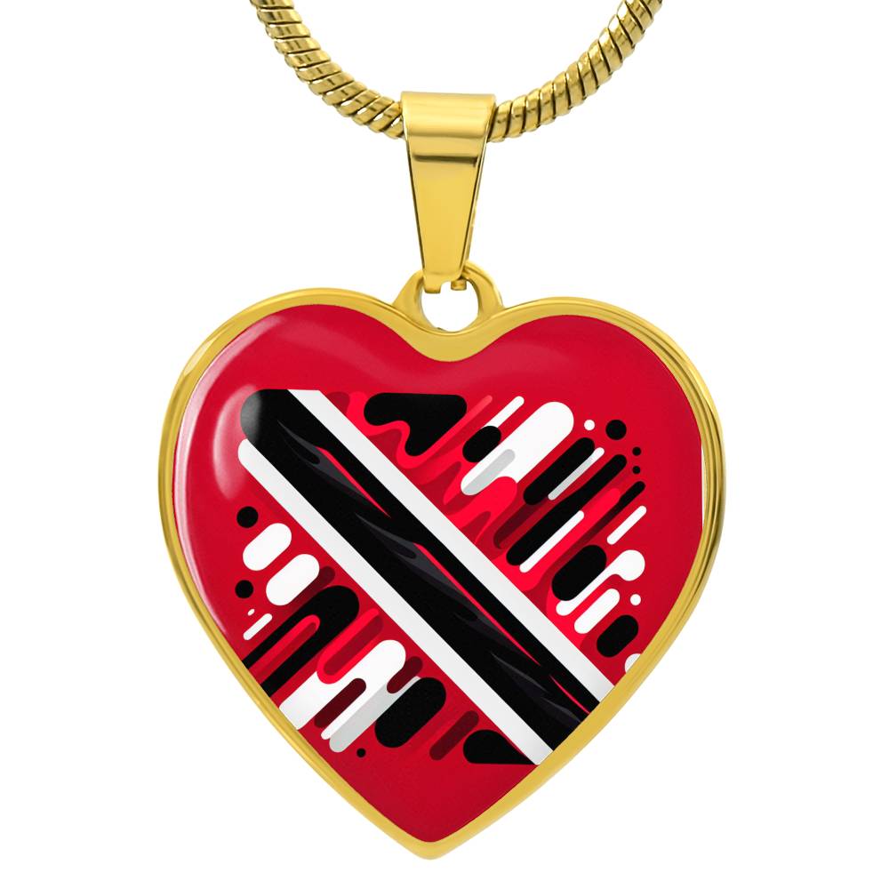 Trini And Proud Customizable Heart Pendant Necklace