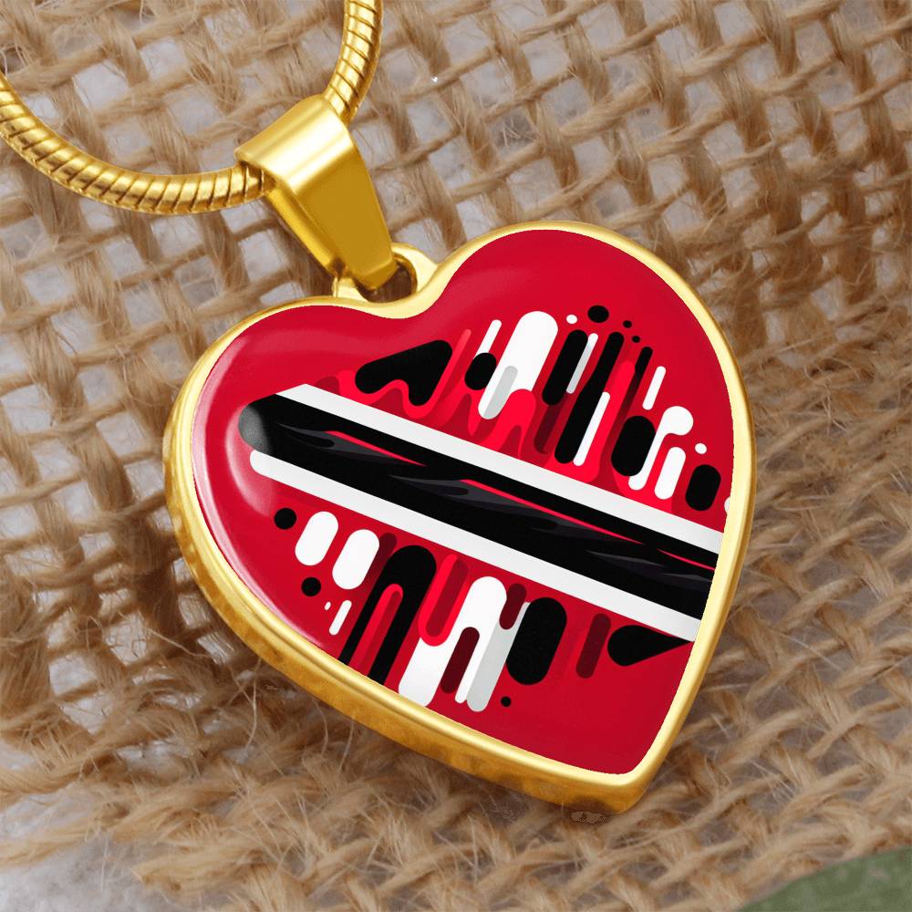 Trini And Proud Customizable Heart Pendant Necklace