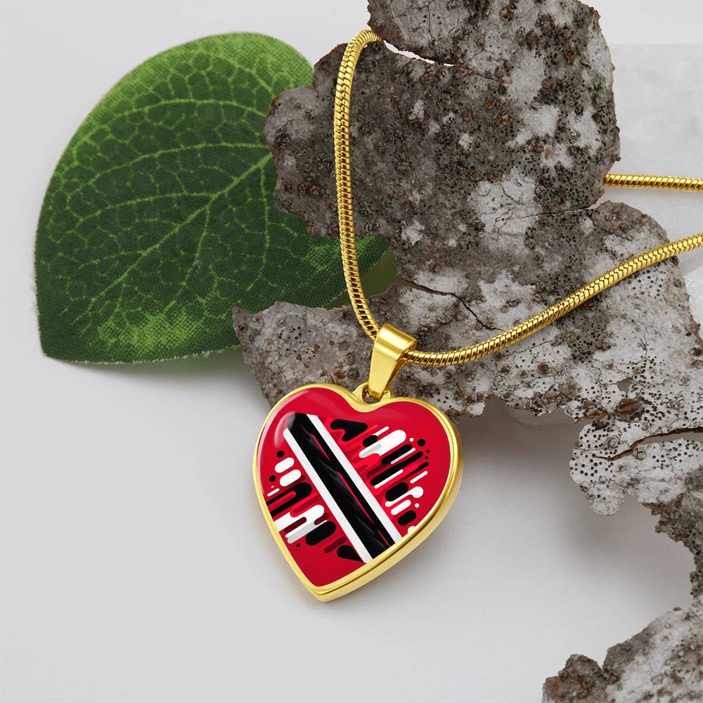 Trini And Proud Customizable Heart Pendant Necklace