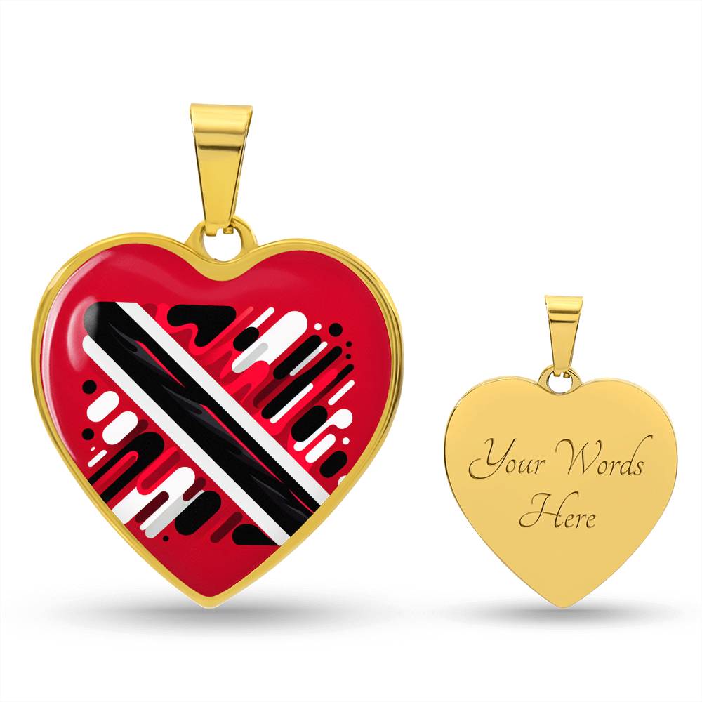 Trini And Proud Customizable Heart Pendant Necklace