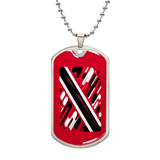 Trini And Proud Customizable Military Dog Tag