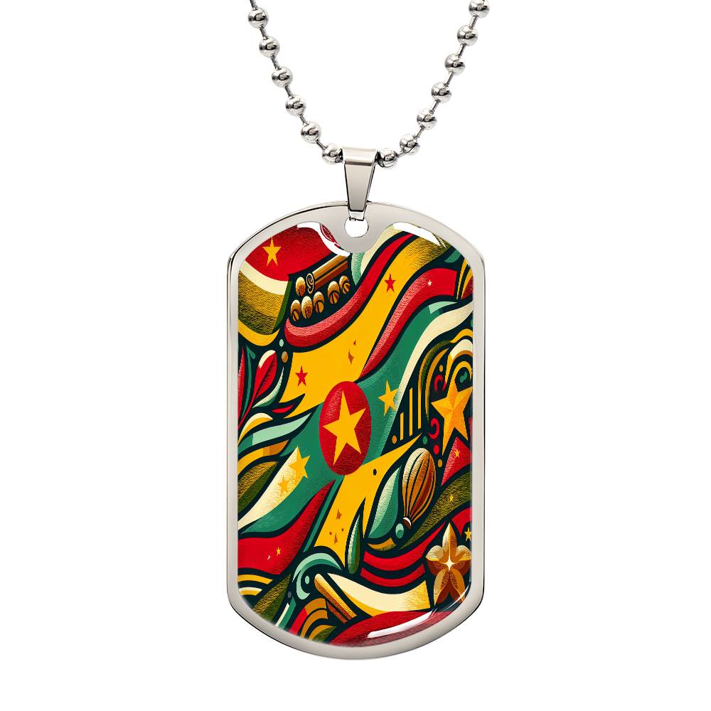 Grenada Spice Customizable Military Dog Tag