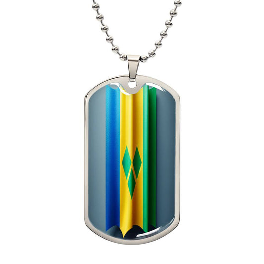 Vincy Flag Customizable Dog Tag