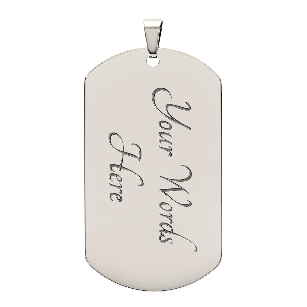 Festive Drumming Scene Customizable Military Dog Tag