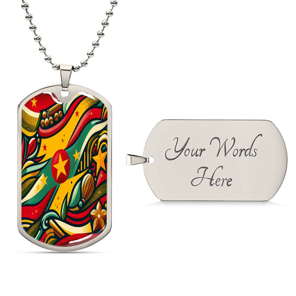 Grenada Spice Customizable Military Dog Tag