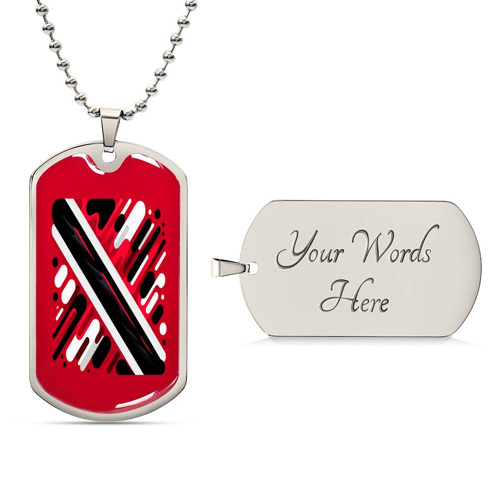 Trini And Proud Customizable Military Dog Tag