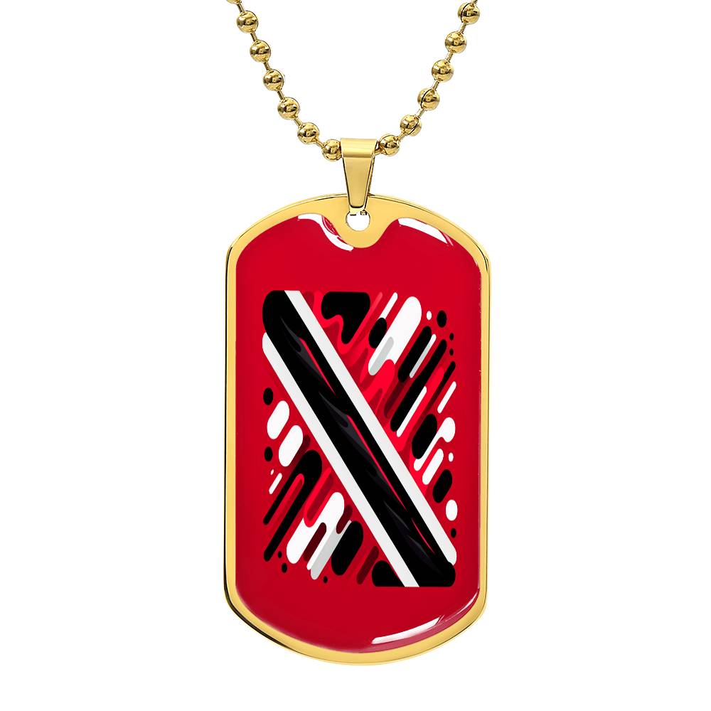 Trini And Proud Customizable Military Dog Tag