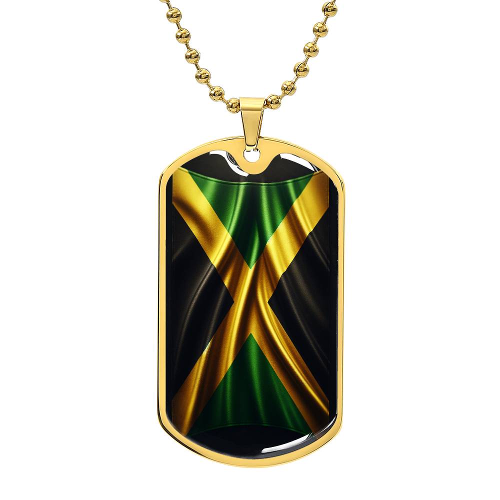 Jamaica Flag Customizable Military Dog Tag