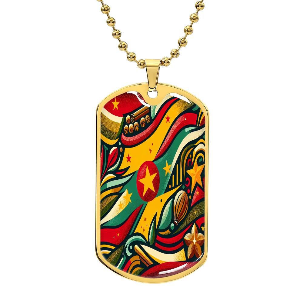 Grenada Spice Customizable Military Dog Tag