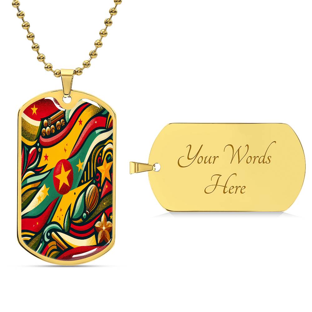 Grenada Spice Customizable Military Dog Tag