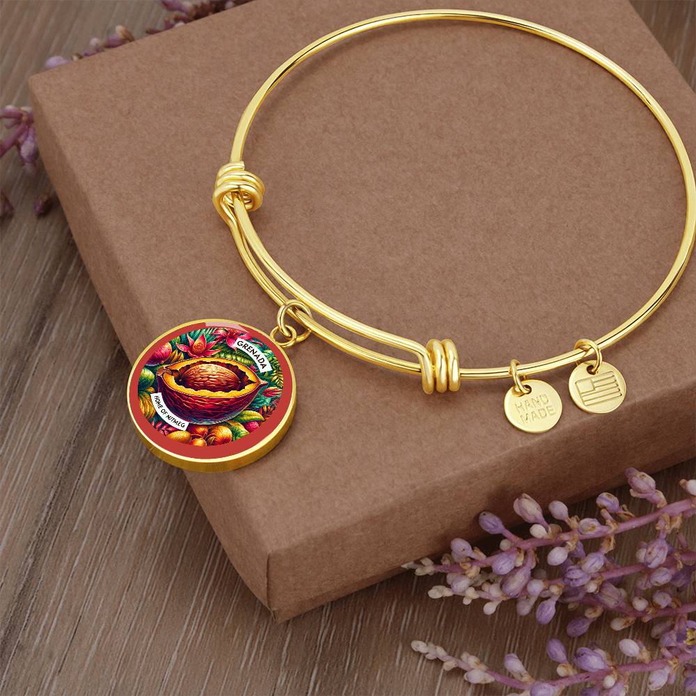 Grenada - Home of Nutmeg Customizable Circle Bangle