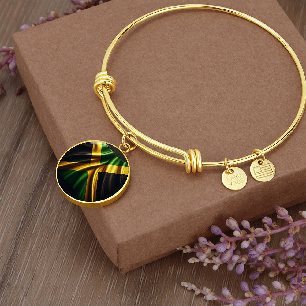 Jamaica Flag Customizable Circle Bangle