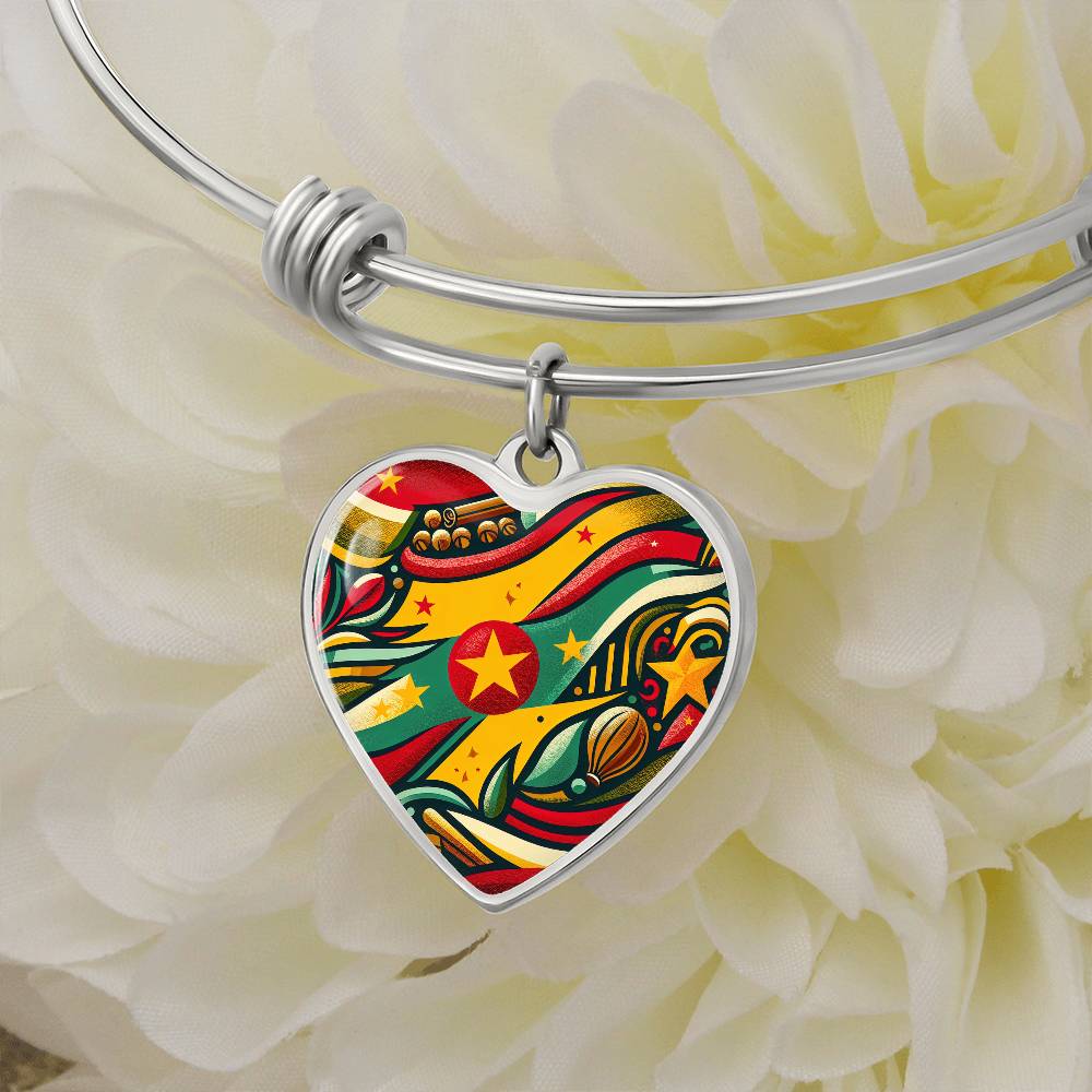 Grenada Spice Customizable Heart Bangle