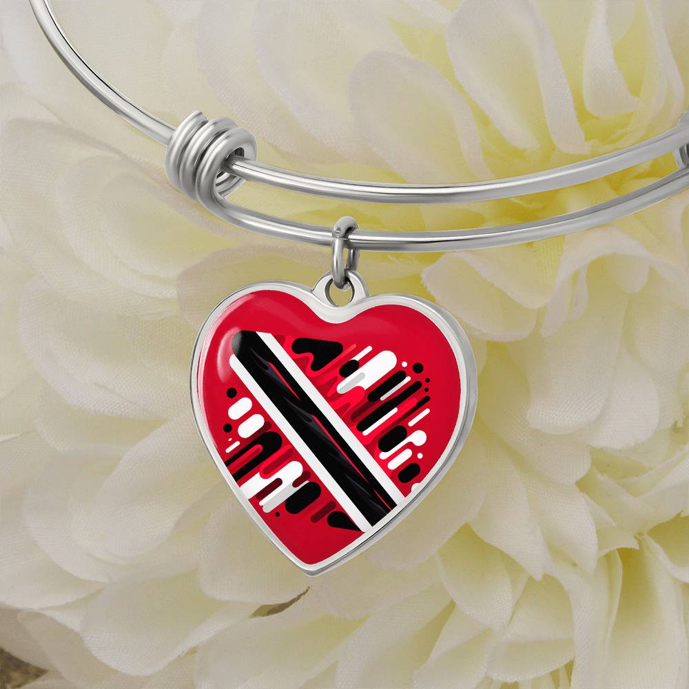 Trini And Proud Customizable Heart Bangle