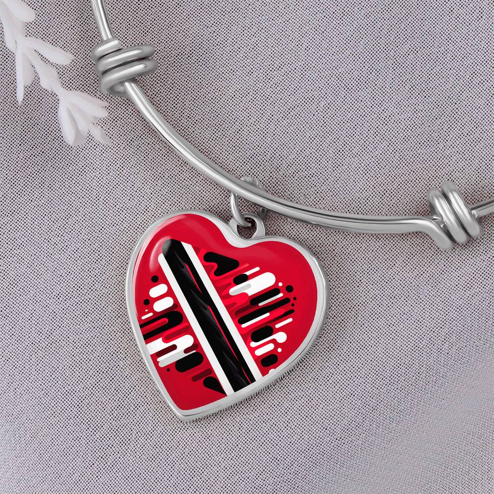 Trini And Proud Customizable Heart Bangle