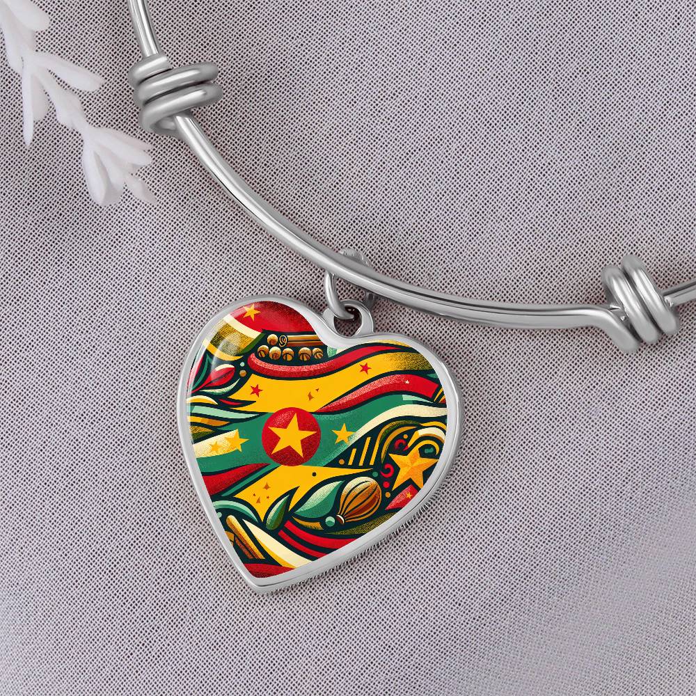 Grenada Spice Customizable Heart Bangle