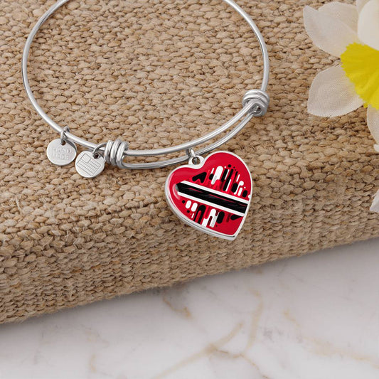 Trini And Proud Customizable Heart Bangle