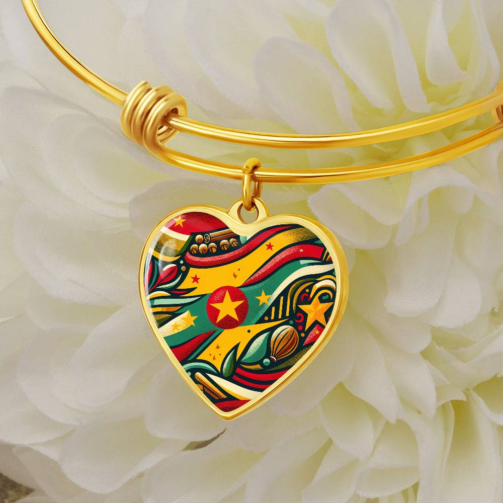 Grenada Spice Customizable Heart Bangle