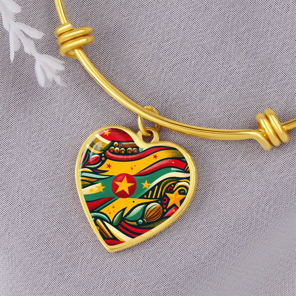 Grenada Spice Customizable Heart Bangle