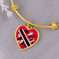 Trini And Proud Customizable Heart Bangle