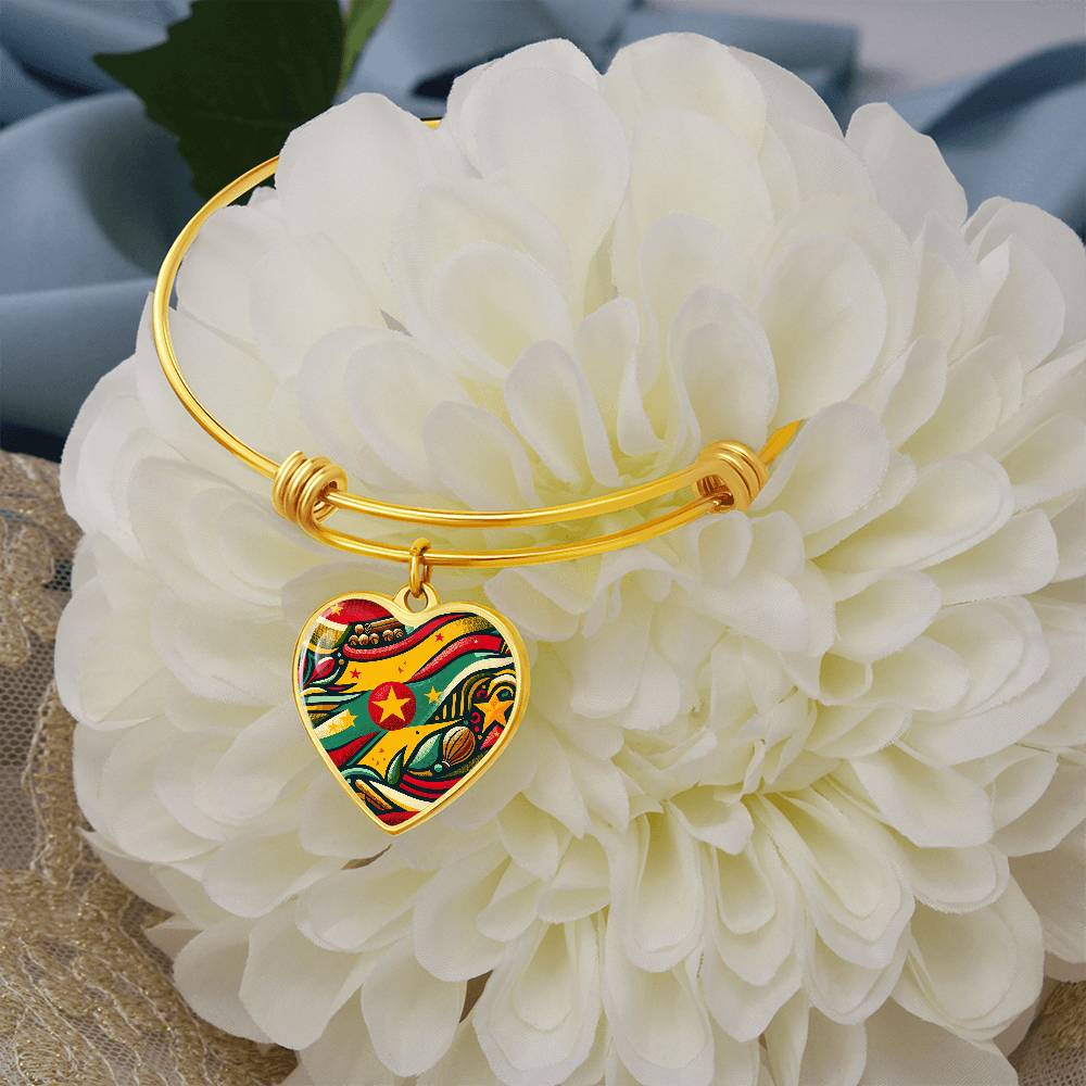 Grenada Spice Customizable Heart Bangle