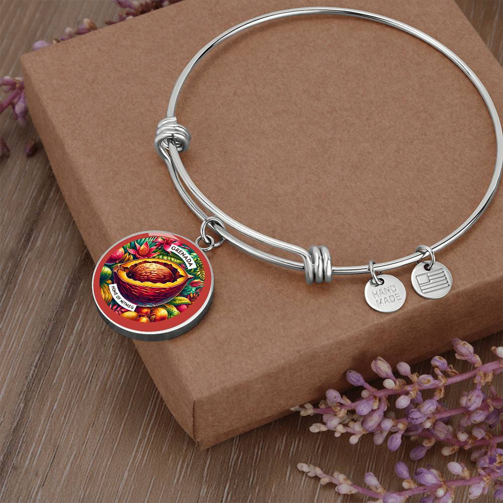 Grenada - Home of Nutmeg Customizable Circle Bangle