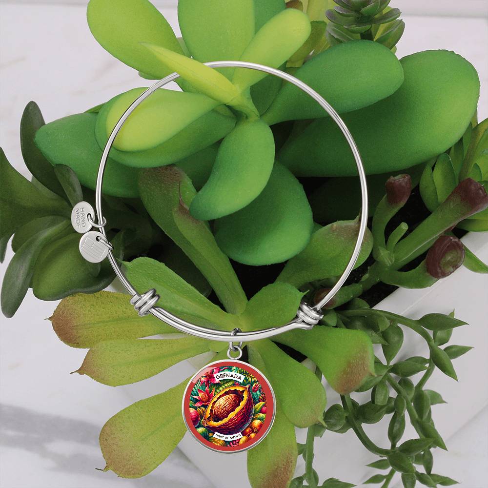 Grenada - Home of Nutmeg Customizable Circle Bangle