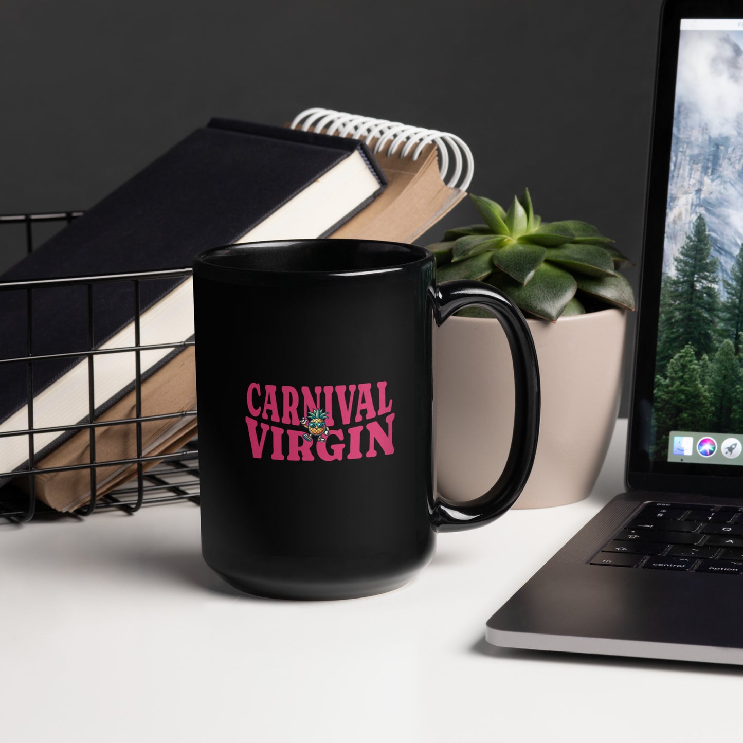 Carnival Virgin Black Glossy Mug