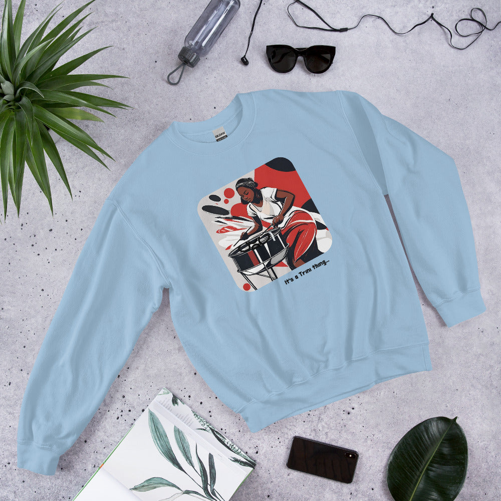 Black Woman Playing Steel Pan Sweatshirt