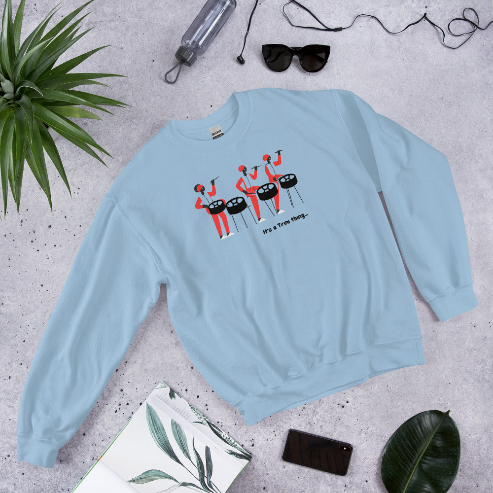 Three Men Playing Steelpan Sweatshirt