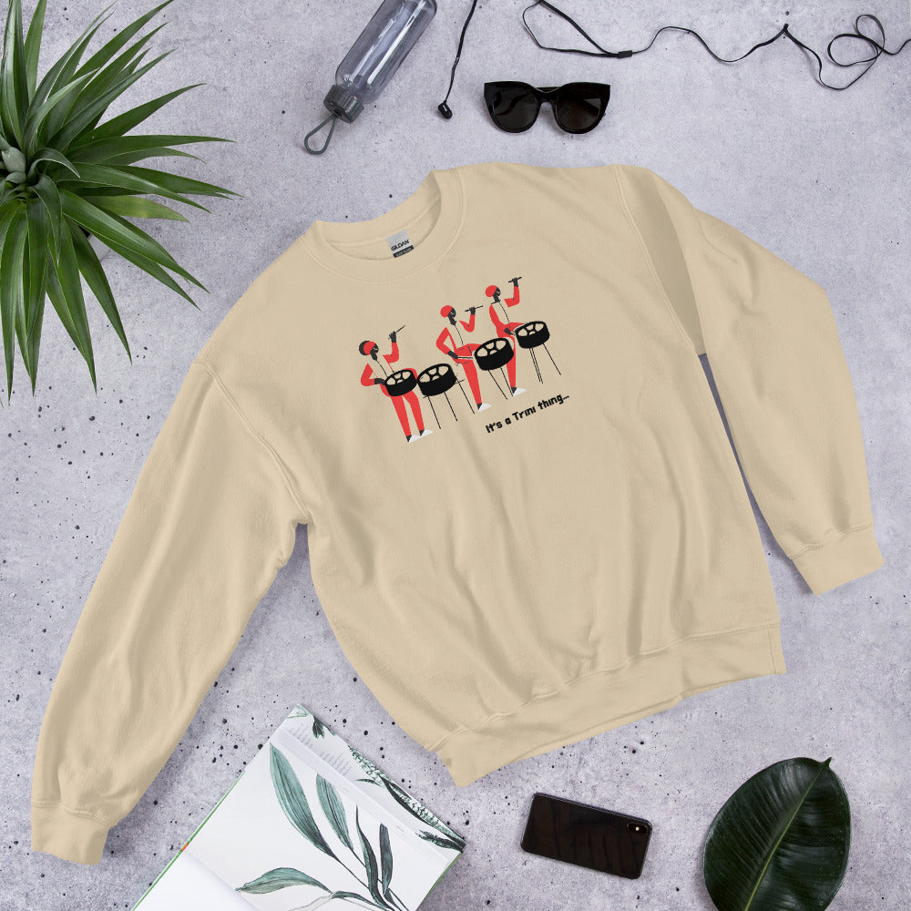 Three Men Playing Steelpan Sweatshirt